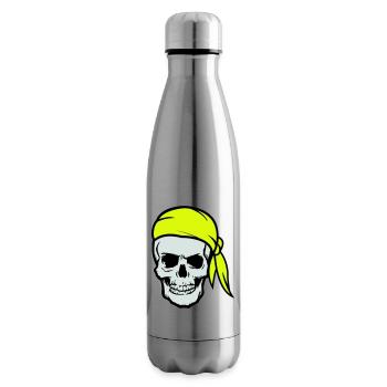 Crâne Pirate Ahoy - Bouteille isotherme - argent clair - Droite