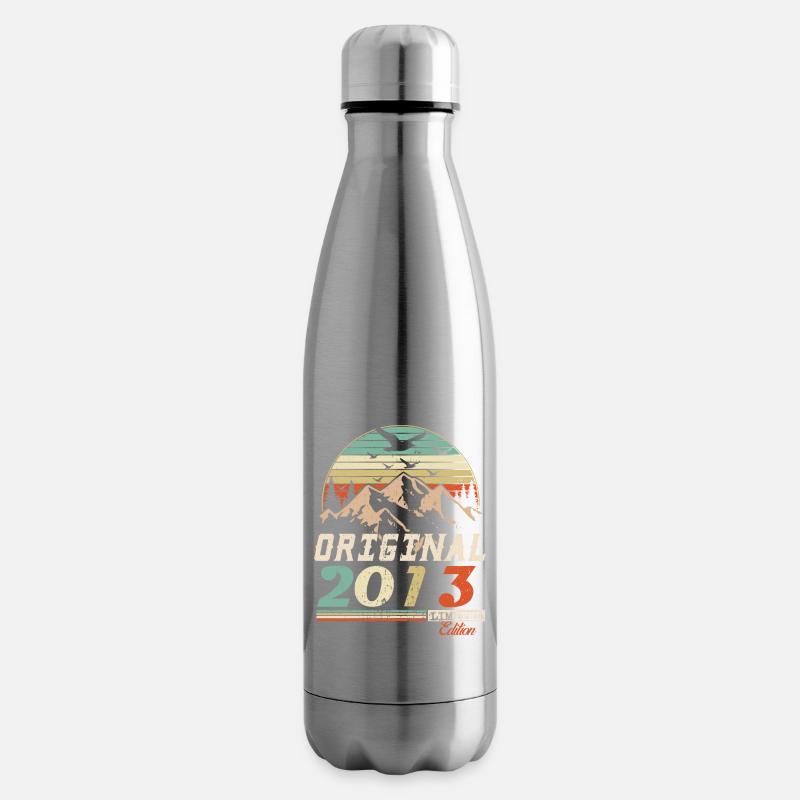 2013 Vintage Retro Geburtstag Vintage Geschenk - Isolierflasche - Lightsilver