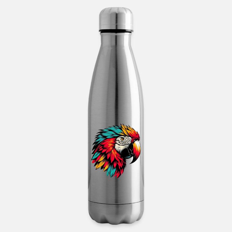 Papagei - Isolierflasche - Lightsilver