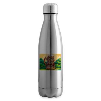 une maison à colombage en forme de bière - Bouteille isotherme - argent clair - Droite