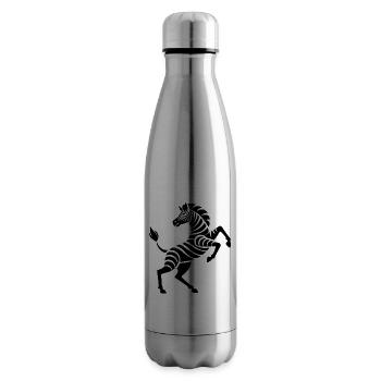 Zebra hooves high art piece silhouette - Insulated Water Bottle - silver - Right
