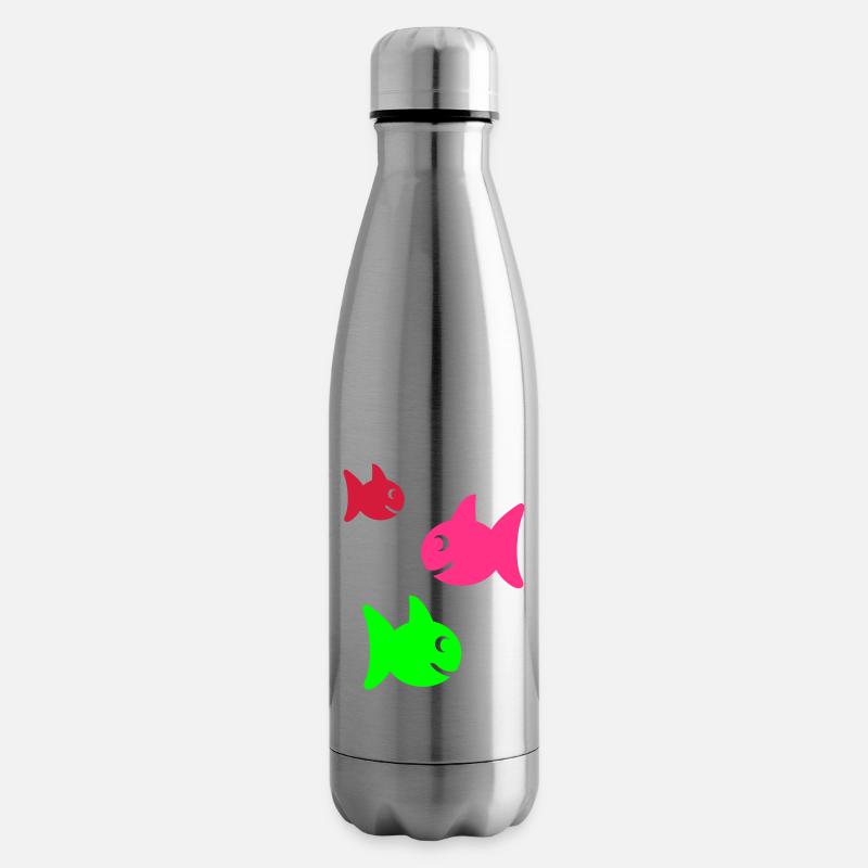poisson - Bouteille isotherme - argent clair