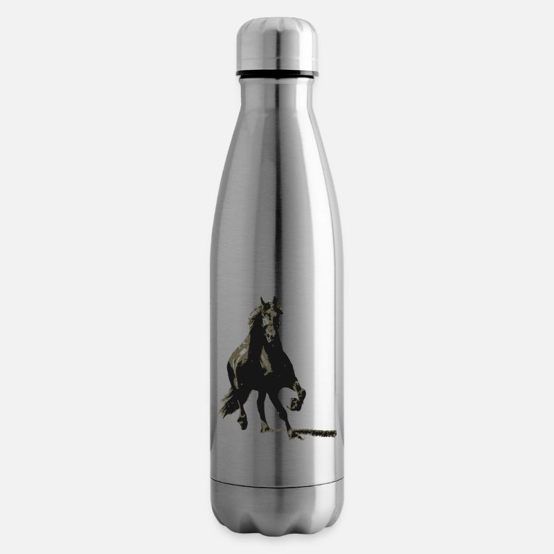 cheval animal mignon ! - Bouteille isotherme - argent clair