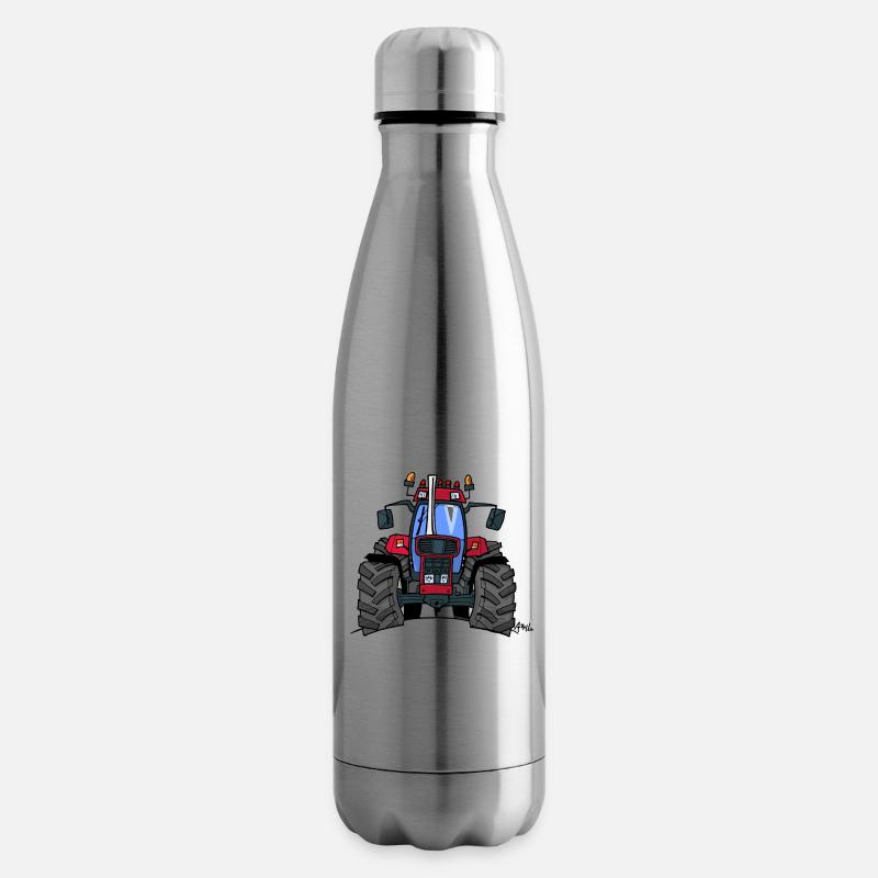 340 Red Tractor - Bouteille isotherme - argent clair