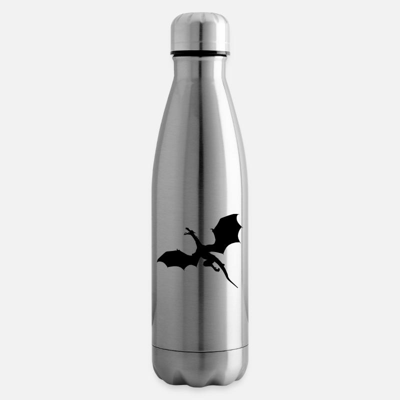 Flying dragon - Insulated Water Bottle - silver