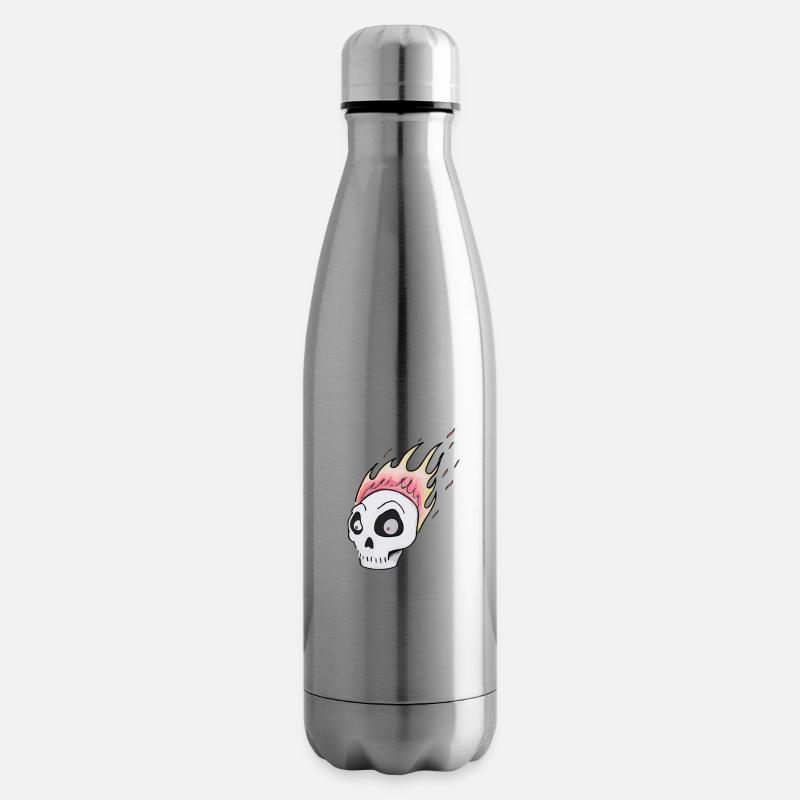 Skull1 combustion - Bouteille isotherme - argent clair