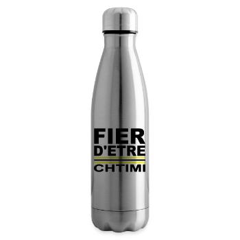 Fier d'être Chtimi - Bouteille isotherme - argent clair - Droite