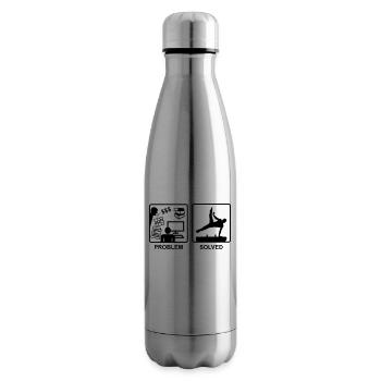 Gymnast, Gymnastics solves problems - Men - Insulated Water Bottle - silver - Right