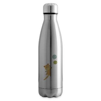 Leo balloon leopard cute animals children animal lover - Insulated Water Bottle - silver - Right