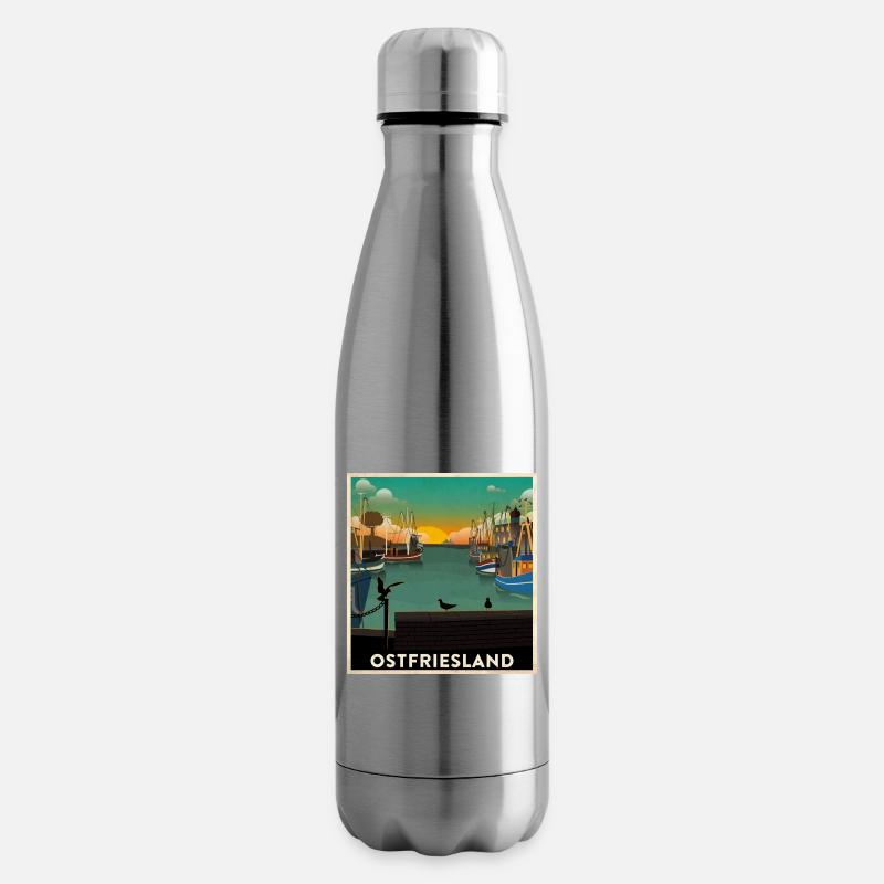 Ostfriesland Heimathafen - Isolierflasche - Lightsilver