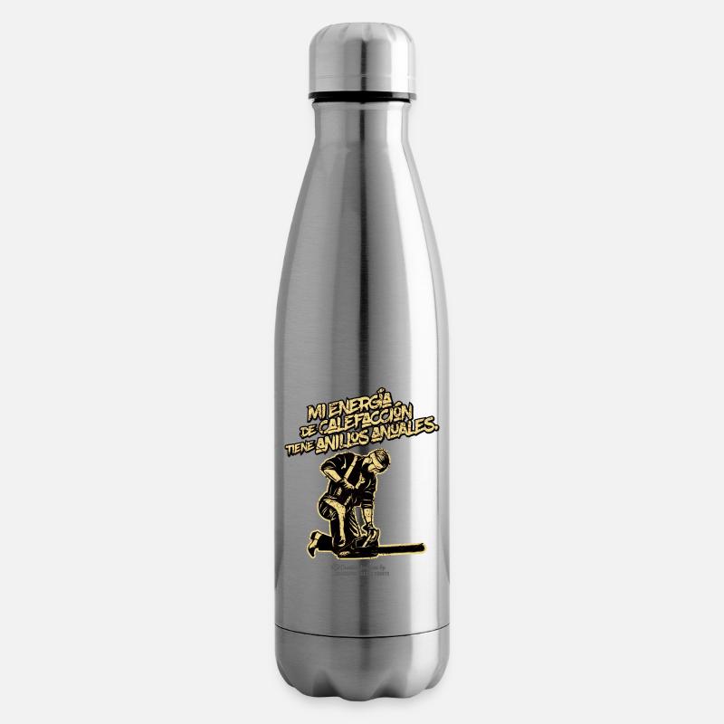 Holzfäller und Spruch auf Spanisch - Isolierflasche - Lightsilver