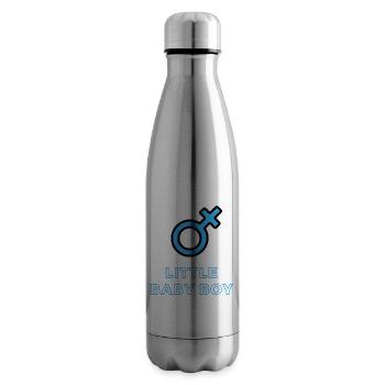 Baby Ankündigung - Junge - Schwangerschaft - Isolierflasche - Lightsilver - Rechts