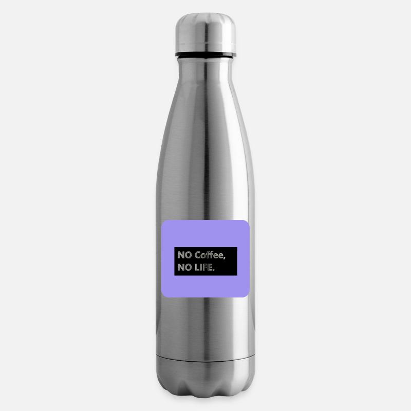Pas de café pas de vie - Bouteille isotherme - argent clair