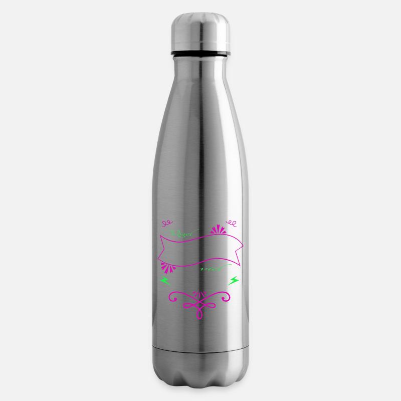 zitat süchtig geschenkidee verschlafen - Isolierflasche - Lightsilver