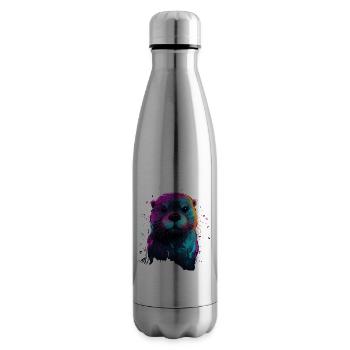 Loutre Loutre Loutre Loutre de mer - Bouteille isotherme - argent clair - Droite