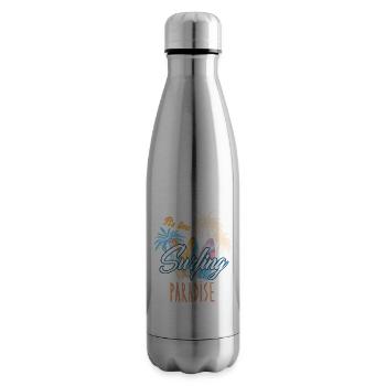 Surfing Surf Surfer - Insulated Water Bottle - silver - Right