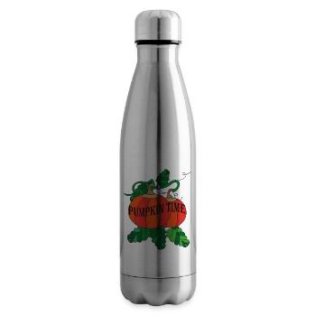 Pumpkin Time / Pumpkins Time - Insulated Water Bottle - silver - Right