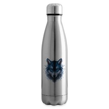 Tête de loup - Bouteille isotherme - argent clair - Droite