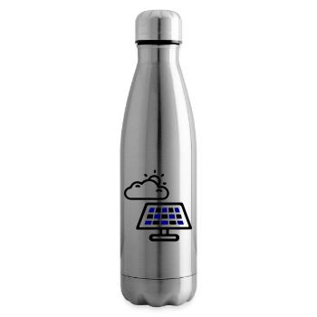 Panneaux d’énergie solaire - Bouteille isotherme - argent clair - Droite