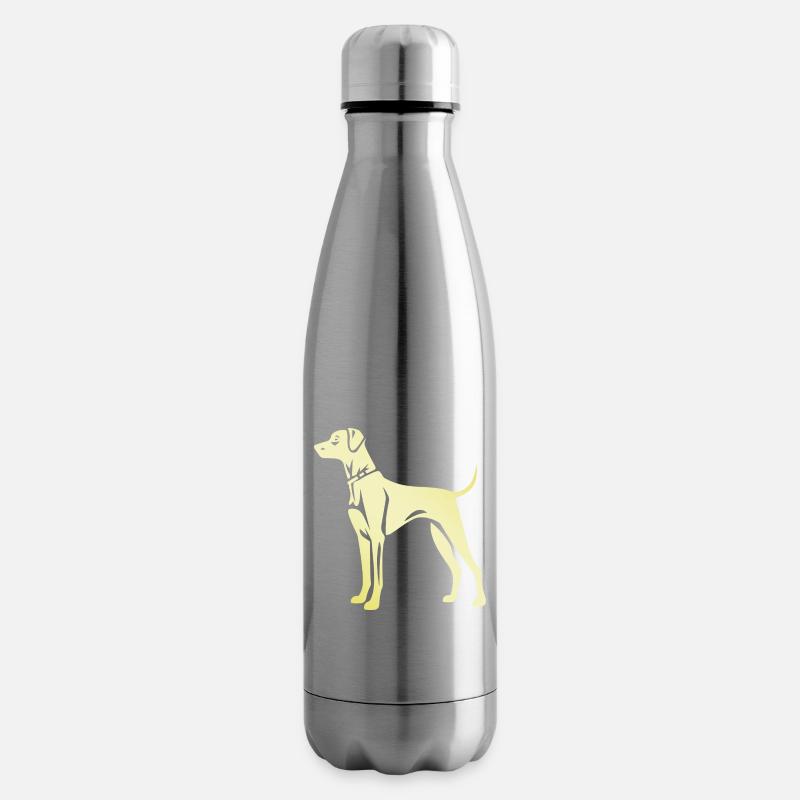 Great Dane Hund Silhouette - Isolierflasche - Lightsilver