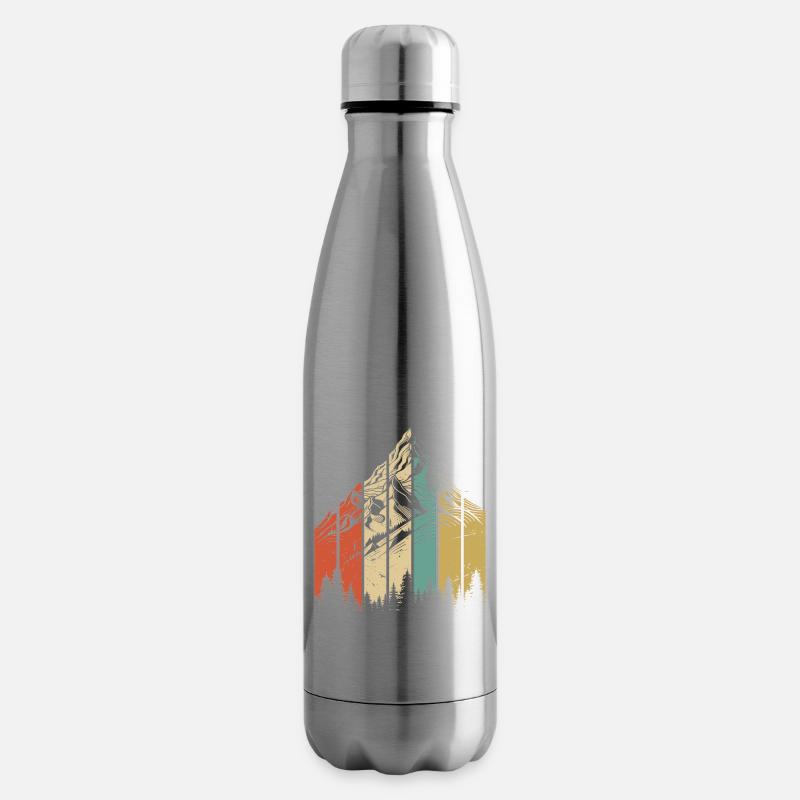 Berglandschaft Abstraktes Design - Isolierflasche - Lightsilver