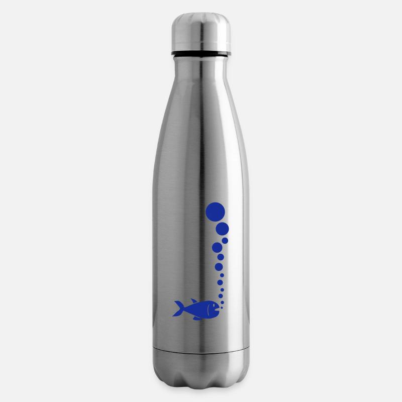 Fish And Bubbles - Isolierflasche - Lightsilver