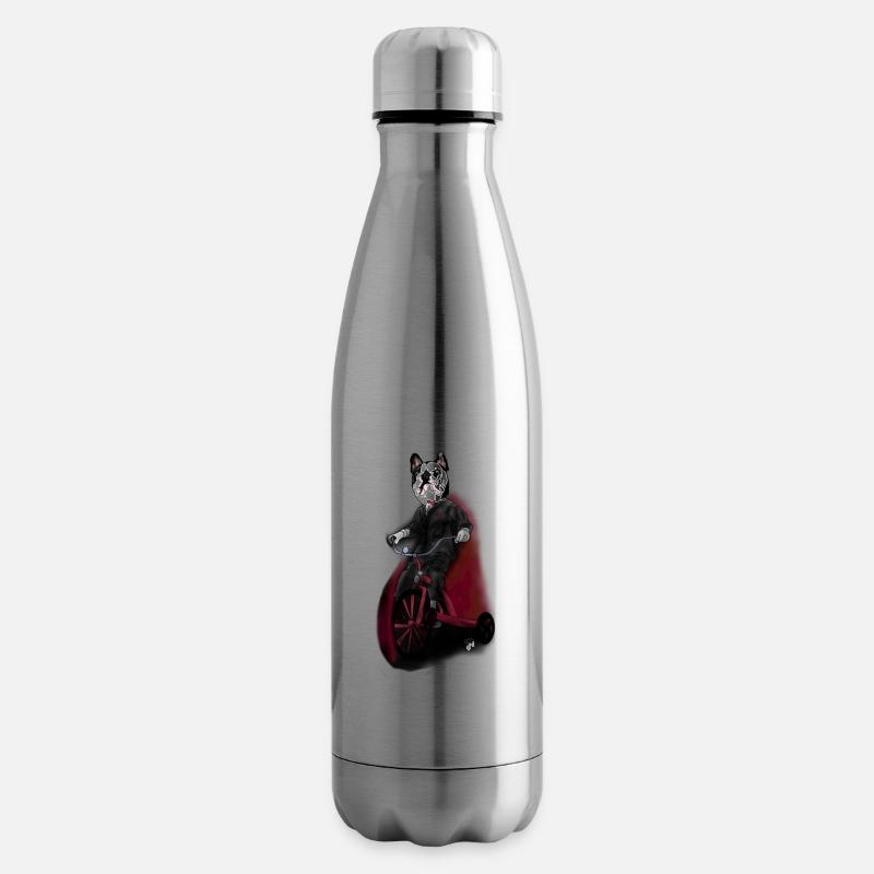 Tricycle de bouledogue - Bouteille isotherme - argent clair