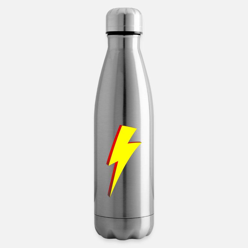 Lightning Bolt Cartoon Stil - Isolierflasche - Lightsilver