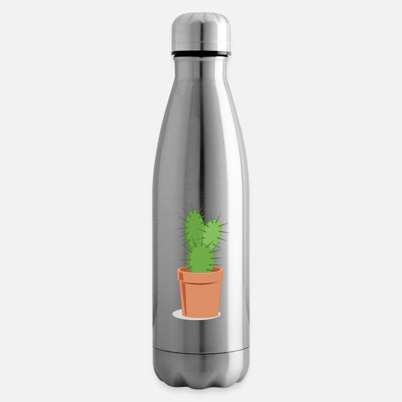 Prickly cactus - Insulated Water Bottle - silver