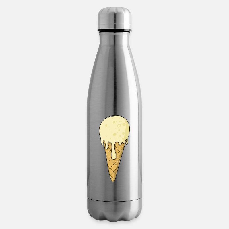 Crème glacée | Glace à la vanille | Glaces - Bouteille isotherme - argent clair