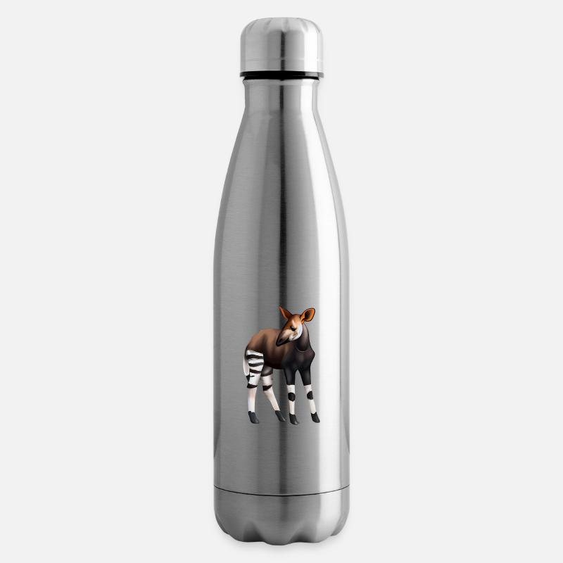 Süßes Okapi - Isolierflasche - Lightsilver