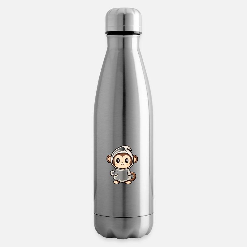 Affe Halloween Lustig Geist - Isolierflasche - Lightsilver