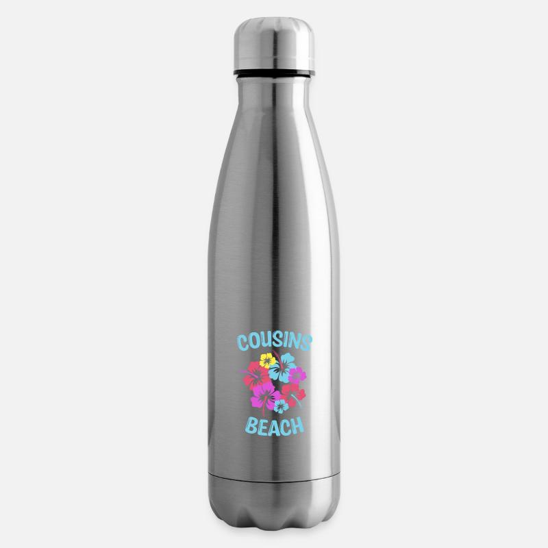 Plage de Cousins - Bouteille isotherme - argent clair