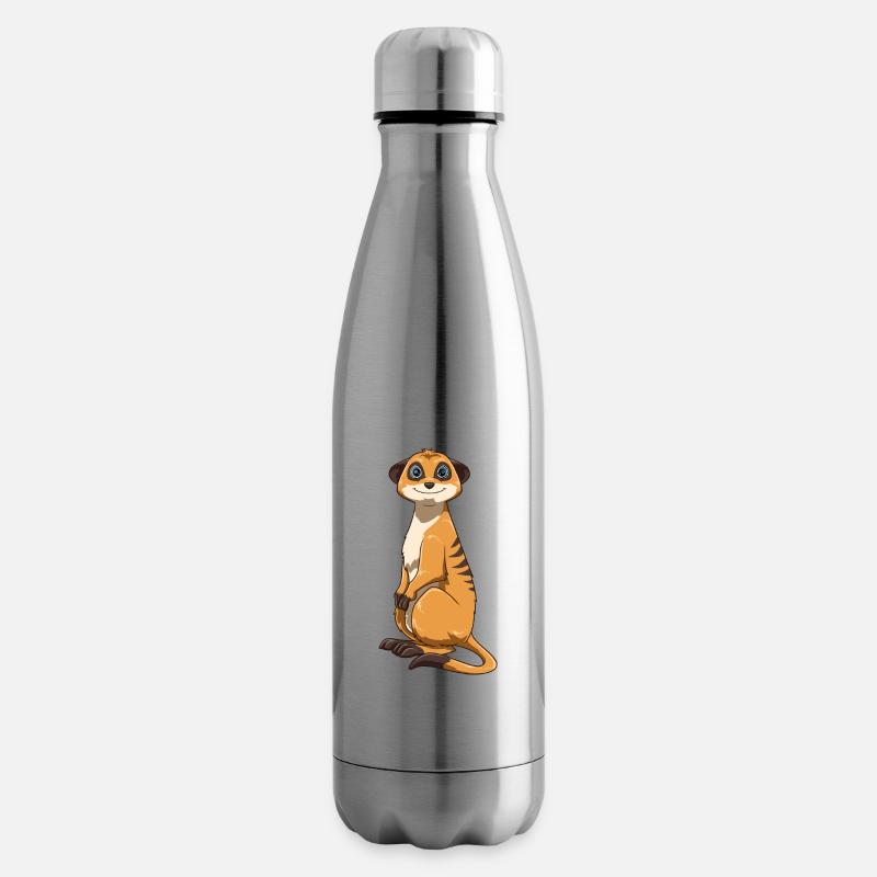 Erdmännchen für einen Erdmännchen Liebhaber - Isolierflasche - Lightsilver