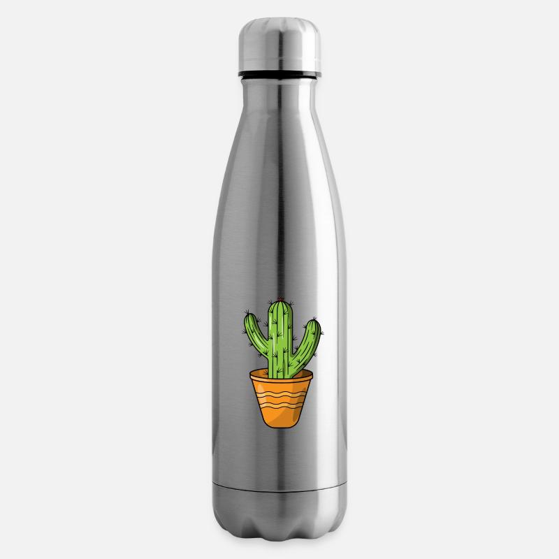Cactus - Insulated Water Bottle - silver