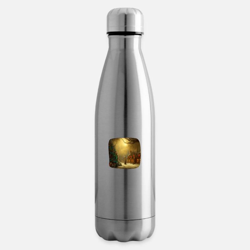 Weihnachtsdorf - Isolierflasche - Lightsilver