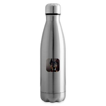 Doberman - Bouteille isotherme - argent clair - Droite