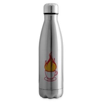 kaffee tee tasse kuchen trinken durst cafe lecker - Isolierflasche - Lightsilver - Rechts