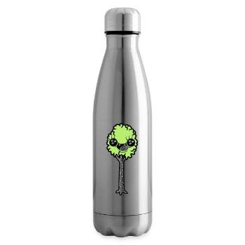Lachende Cartoon Birke - Isolierflasche - Lightsilver - Rechts