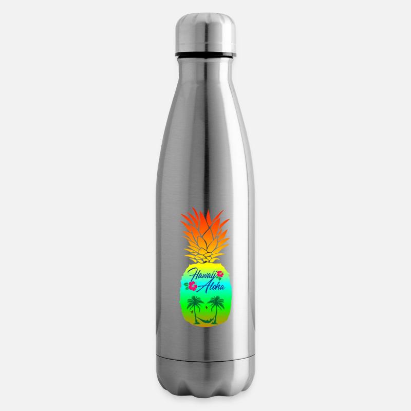 ananas - Bouteille isotherme - argent clair