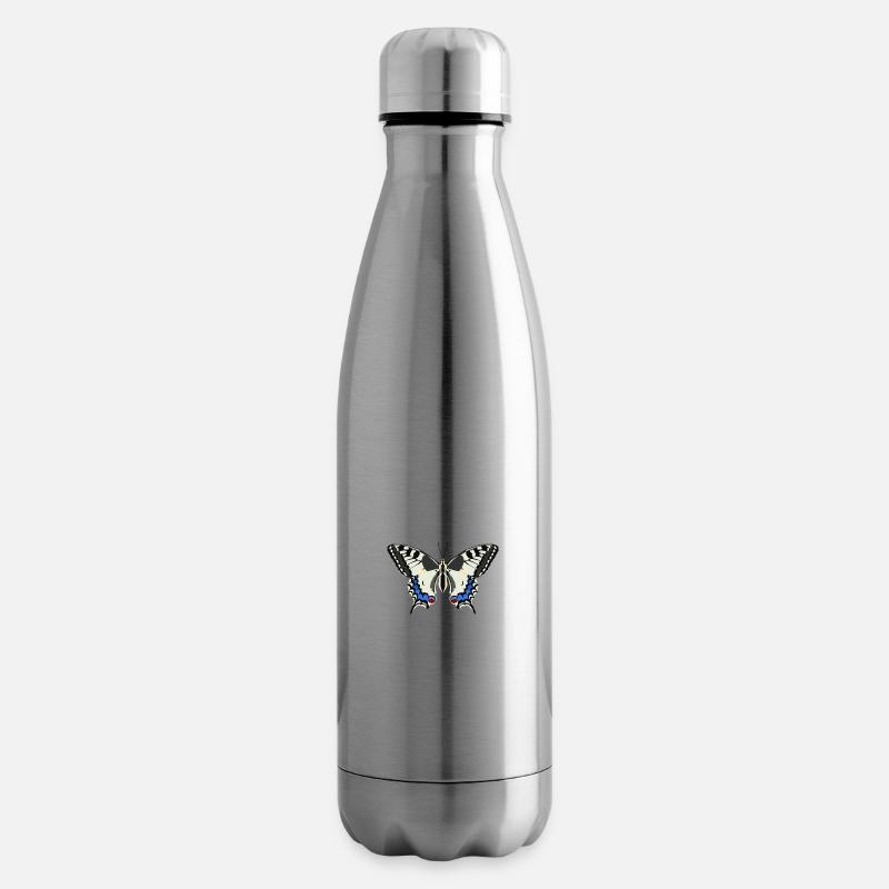 Schmetterlinge: Der Schwalbenschwanz - Isolierflasche - Lightsilver