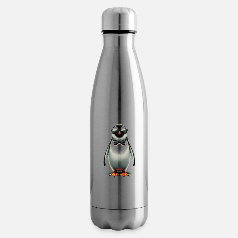 pinguin fun - Bouteille isotherme - argent clair