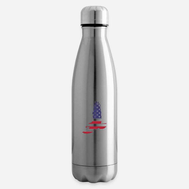 USA Adler - Isolierflasche - Lightsilver