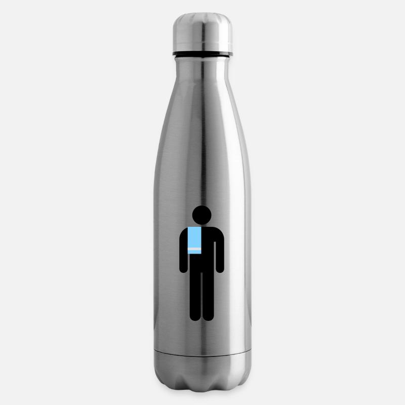 Per Anhalter Schild - Isolierflasche - Lightsilver
