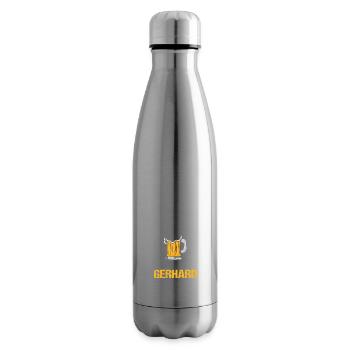 Bier Bierliebhaber Saufen Feiern Gerhard - Isolierflasche - Lightsilver - Rechts