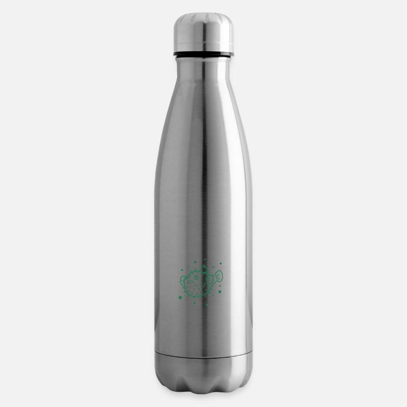 Dicker Kugelfisch - Isolierflasche - Lightsilver