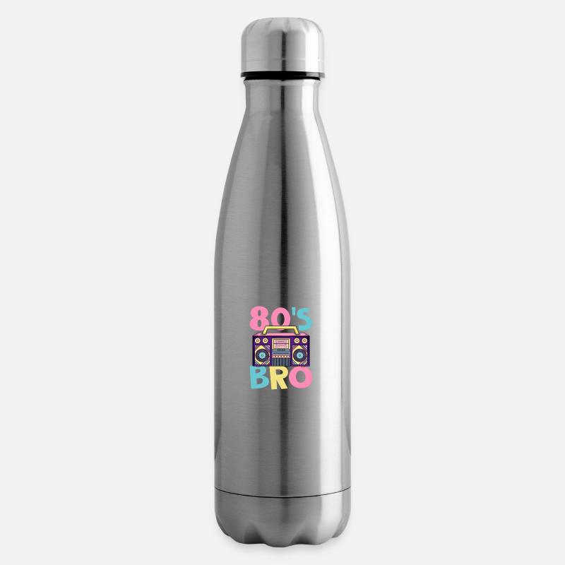 Fête 80s 80s Bro Mottoparty 80's - Bouteille isotherme - argent clair