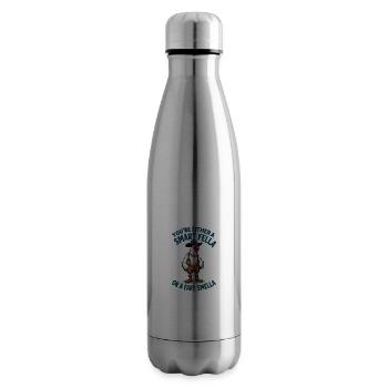 Vous êtes soit un gars intelligent, soit un pet qui sent bon - Bouteille isotherme - argent clair - Droite