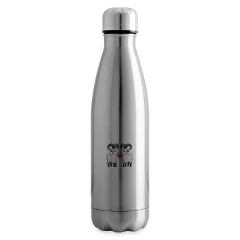 Chèvre de montagne Couple Chèvre Saint-Valentin - Bouteille isotherme - argent clair - Droite