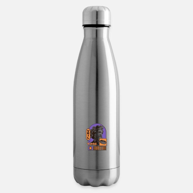 Conception de collage de tendance - Bouteille isotherme - argent clair